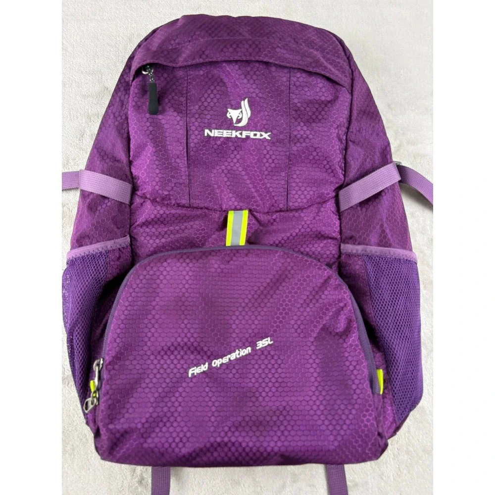 Neekfox Field Operation 35L Backpack Purple Lightweight Packable Hiking Daypack